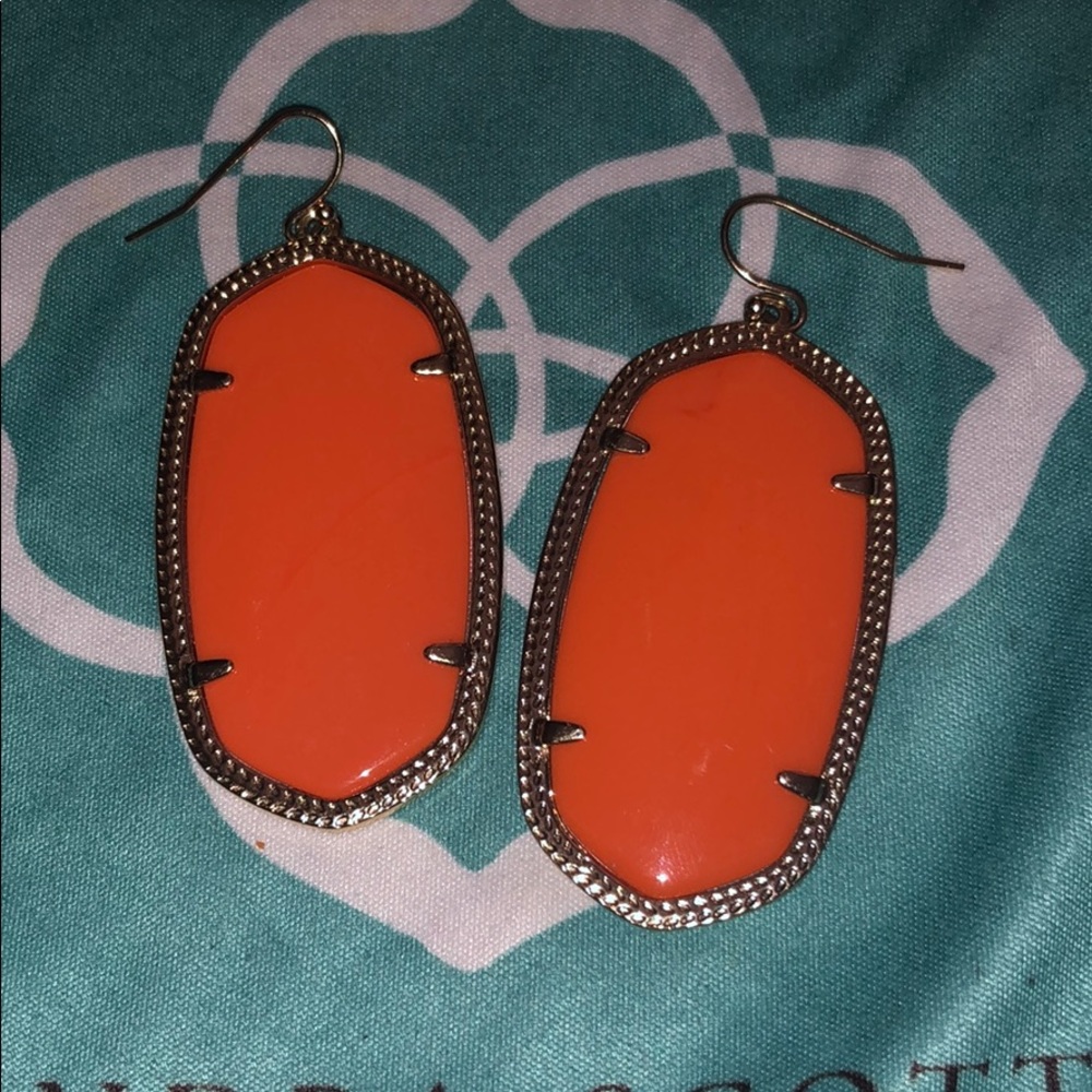 Orange and Gold Danielle Earrings